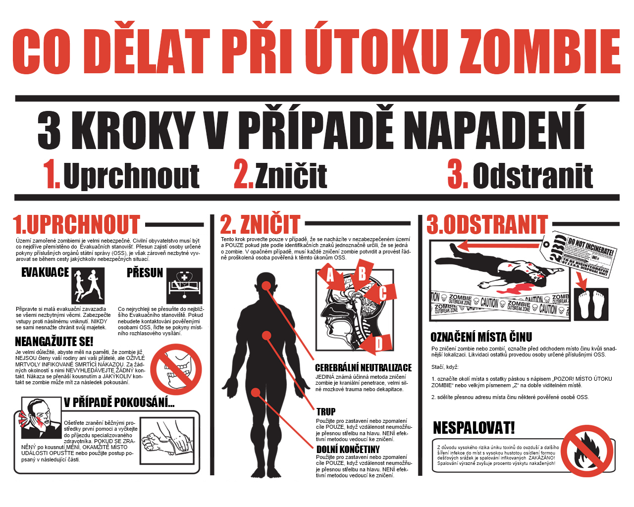 Co dělat při útoku zombie